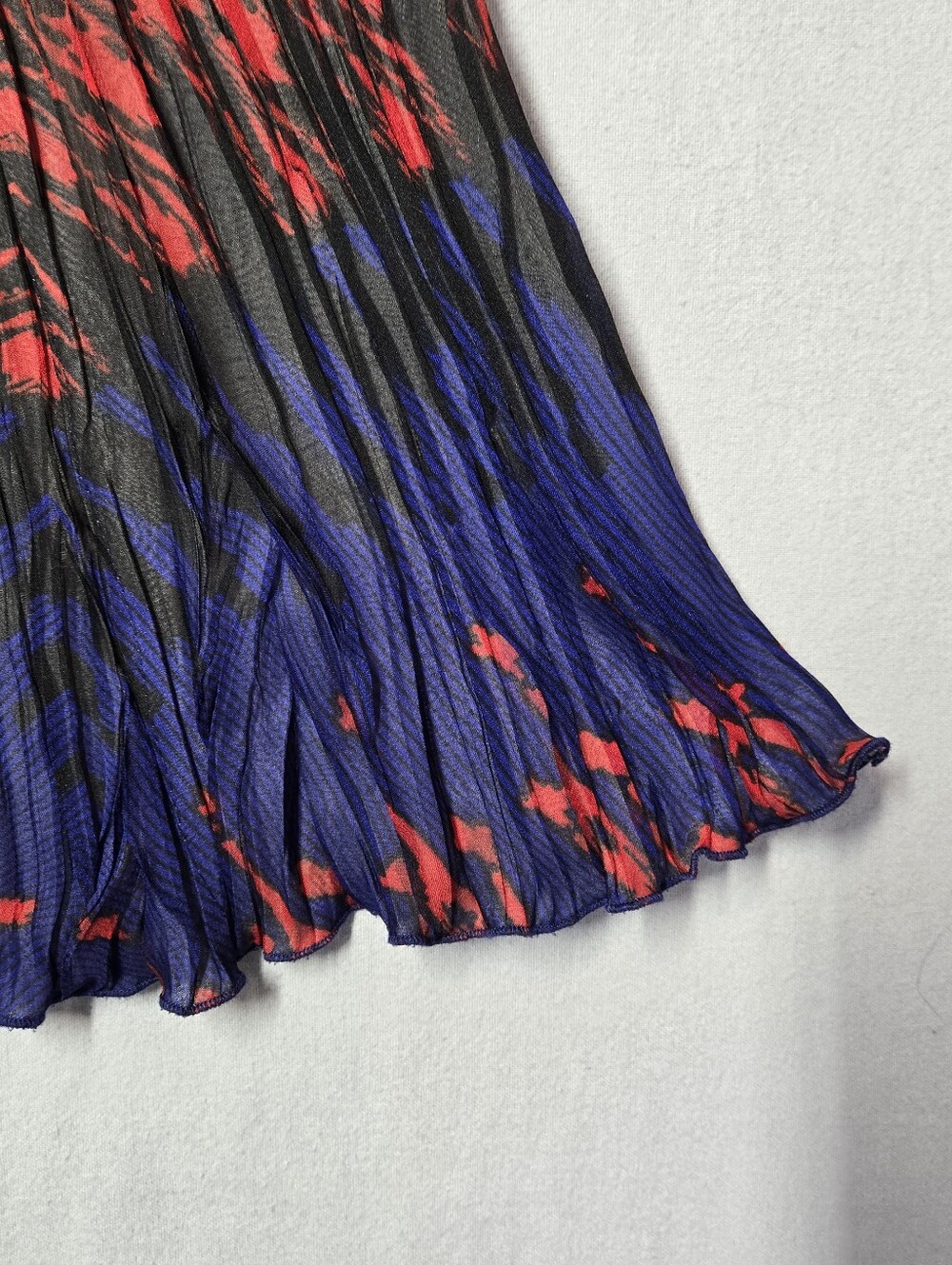 Alberto Makali Crinkle Pleated Tunic Top Women's Medium Abstract Print - Picture 8 of 12